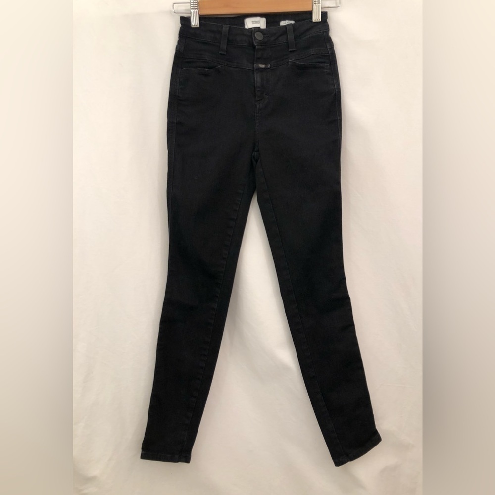 Closed Anthropologie Skinny Pusher 1920 Jeans Black Made In Italy Size 25 - Picture 14 of 14